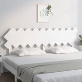  Uzglavlje za krevet Bijela 196x3x80,5 cm od masivne borovine | shoptok.hr