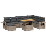 Maison Chic Seti vrtnega pohištva - Vrtna garnitura - Vrtni pohištvo set 9-delna z blazinami siv poli ratan, (21797063) | Shoptok.si