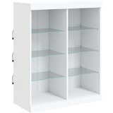 vidaXL Komoda z LED lučkami bela 202x37x100 cm | Shoptok.si