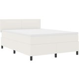 Box Spring Krevet s madracem Krem 140x200 cm Plišana tkanina | shoptok.hr