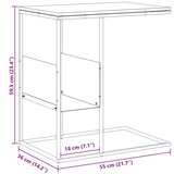  Bočni stolić bijeli 55 x 36 x 59,5 cm od konstruiranog drva | Eponuda.com