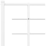  Metalni okvir kreveta uzglavlje i podnožje bijeli 75x190 cm | shoptok.hr