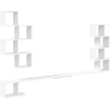 vidaXL Polica za TV, montirana na steno Bela 160 x 15 x 94 cm, (5000307396) | Shoptok.si
