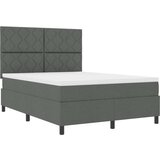 vidaXL Krevetska podloga s madracem tamnosiva 140x200 cm tkanina | shoptok.hr