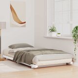 vidaXL Posteljni okvir Bela 90 x 200 cm Trdna borovina, (5000123490) | Shoptok.si