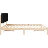  Krevetni okvir s tapiciranim uzglavljem Crna 180 x 200 cm | shoptok.hr