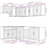  11-dijelni set kuhinjskih ormarića Lucca konstruiranog drva Crna | Shoptok.si