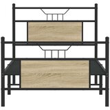  Posteljni okvir brez vzmetnice hrast 90x190 cm inženirski les | Shoptok.si