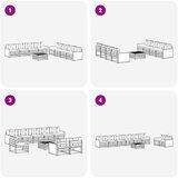  Set vanjskih sofa s jastukom 9 pcs Prirodna i krem Poliester | shoptok.hr