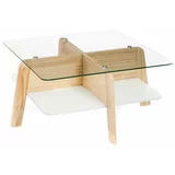 Tomasucci Stolić za kavu sa staklenom pločom stola u prirodnoj boji 60x60 cm –