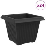  Kvadratna saksija za cvijeće 24 pcs Crna 43 x 43 x 33.5 cm - Crna 33 x 33 x 26 cm 24 | shoptok.hr