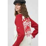 Superdry Bluza ženska, bela barva