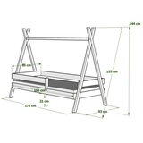  Drveni dječji krevet Tipi Plus - svijetlo drvo - 190x90 cm | shoptok.hr