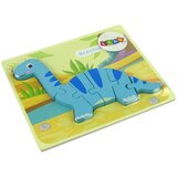  Drvena slagalica Dinosaur Brachiosaurus - plava | shoptok.hr