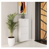 Hanah home Ormar za cipele Locking 3 Piece Metal White | ePonuda.com