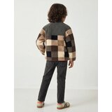 Sinsay Lagani Sherpa Fleece Jakna s Kockastim Uzorkom | shoptok.hr
