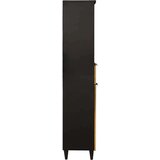vidaXL Kupaonski ormar s ladicama Crna i zlatna 38 x 33 x 160 cm | shoptok.hr