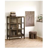 House Nordic Tamno smeđa vitrina u dekoru hrasta 90x126x40 cm Zamora – | shoptok.hr