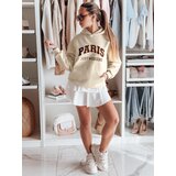 DStreet Bluza damska oversize z kapturem PARISSIA beżowa | Shoptok.si