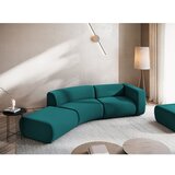 Makamii Turkizen žameten ležalnik (levi kot) Ekahi – | Shoptok.si