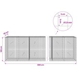  Gabion s žicom debljine 3,5 mm i mrežom 5x5 cm 800x30x100 cm | shoptok.hr