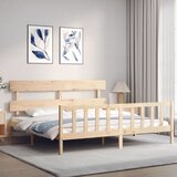  Okvir kreveta s uzglavljem veliki bračni od masivnog drva | shoptok.hr