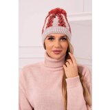 Kesi marka niezdefiniowana Cap with a pompom Rozalia K323 red+beige Cene