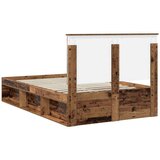  Okvir za krevet s uzglavljem Staro drvo 120 x 200 cm | shoptok.hr