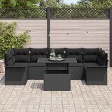  Sjedeća garnitura za vrt 8 kom. Crna [Sintetički]: Poli Ratan 289 x 132,5 x 85 cm | shoptok.hr
