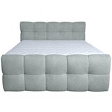 Hom`in POSTELJA Z VZMETNICO 180 cm x 200 cm , les, tekstil, leseni material svetlo siva | Shoptok.si