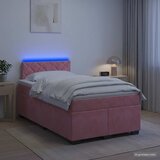  Krevet s box springom, madracem i LED-om Ružičasta 120 x 190 cm | shoptok.hr