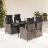 vidaXL 5-dijelni vrtni blagovaonski set sivi od poliratana | shoptok.hr