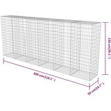  Gabionski zid s poklopcima od pocinčanog čelika 300 x 50 x 150 cm | shoptok.hr