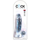King Cock Clear 7 - vakuumska čašica, dildo za testise (18 cm) | shoptok.hr