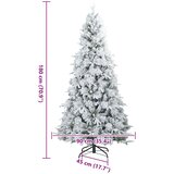  Umjetno Zglobno Božićno Drvo Snijeg Preplačeno Bijelo 180 cm | shoptok.hr