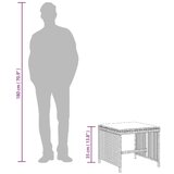  Vrtni taburei s jastucima 4 kom 40x40x35 cm od poliratana | shoptok.hr