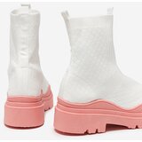 Resti White and pink women's flat-heeled boots Seritis - Footwear | ePonuda.com