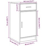  3-delni set toaletne mize z LED, star les in inženirski les, (22055060) | Shoptok.si