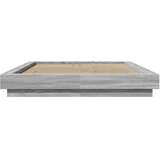  Okvir za krevet s LED svjetlima boja hrasta 140 x 200 cm drveni | shoptok.hr
