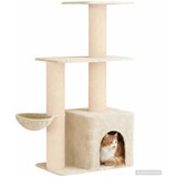  Mačje drvo s sisalnim postoljima za grebanje Krem 133 cm | shoptok.hr