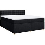  Krevet s oprugama i madracem crni 200x200 cm od tkanine | shoptok.hr