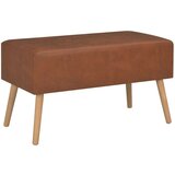 vidaXL Klupa s ladicama 80 cm smeđa od umjetne kože | shoptok.hr