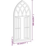  Vrtno ogledalo boja pijeska 100x45 cm željezno vanjska upotreba | Eponuda.com