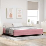  Krevet s opruga kutije Ružičasta 200 x 200 cm tkanina | shoptok.hr