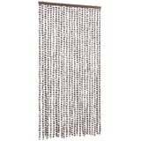  Zastor protiv muha Smeđesiva i bijeli 100 x 230 cm od šenila | Eponuda.ba