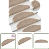 The Living Store Samolepilne preproge za stopnice sisal 15 kosov 56x17x3 cm - Preproga Za Stopnice, (21738412) | Shoptok.si