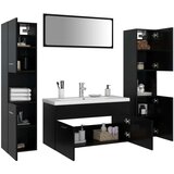  Set kupaonskog namještaja od iverice crni | shoptok.hr