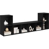  Set TV komoda Zidne 4 pcs Crni hrast 37 x 37 x 72 cm | shoptok.hr