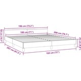 Okvir kreveta s uzglavljem bez madraca krem 180x200 cm | shoptok.hr