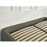 Bobochic Paris Tamno zeleni tapecirani bračni krevet s prostorom za odlaganje/bez uzglavlja s podnicom 180x200 cm Inera – | shoptok.hr